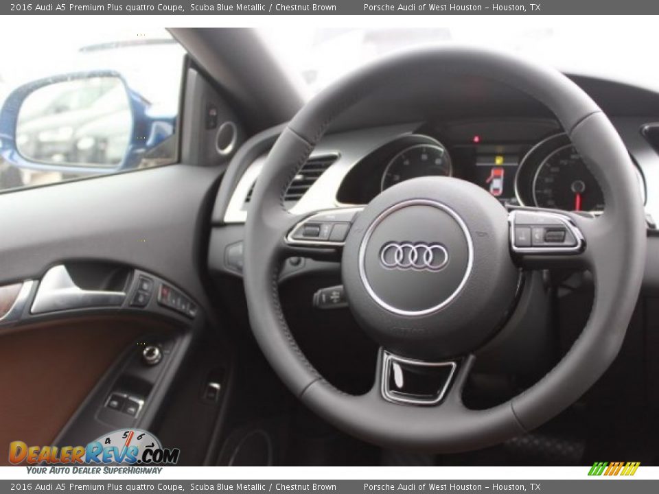 2016 Audi A5 Premium Plus quattro Coupe Scuba Blue Metallic / Chestnut Brown Photo #36