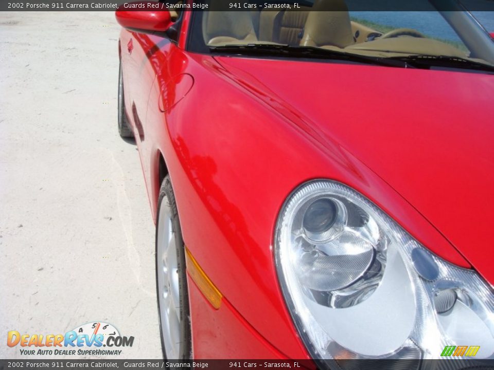 2002 Porsche 911 Carrera Cabriolet Guards Red / Savanna Beige Photo #9