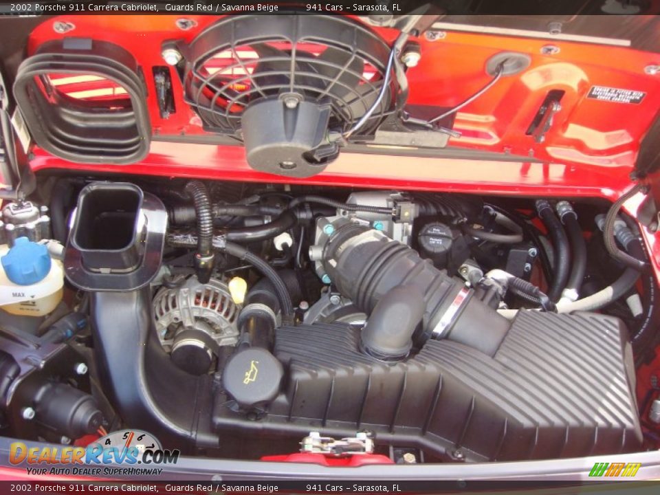 2002 Porsche 911 Carrera Cabriolet 3.6 Liter DOHC 24V VarioCam Flat 6 Cylinder Engine Photo #17