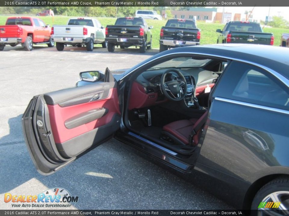 Morello Red Interior - 2016 Cadillac ATS 2.0T Performance AWD Coupe Photo #2