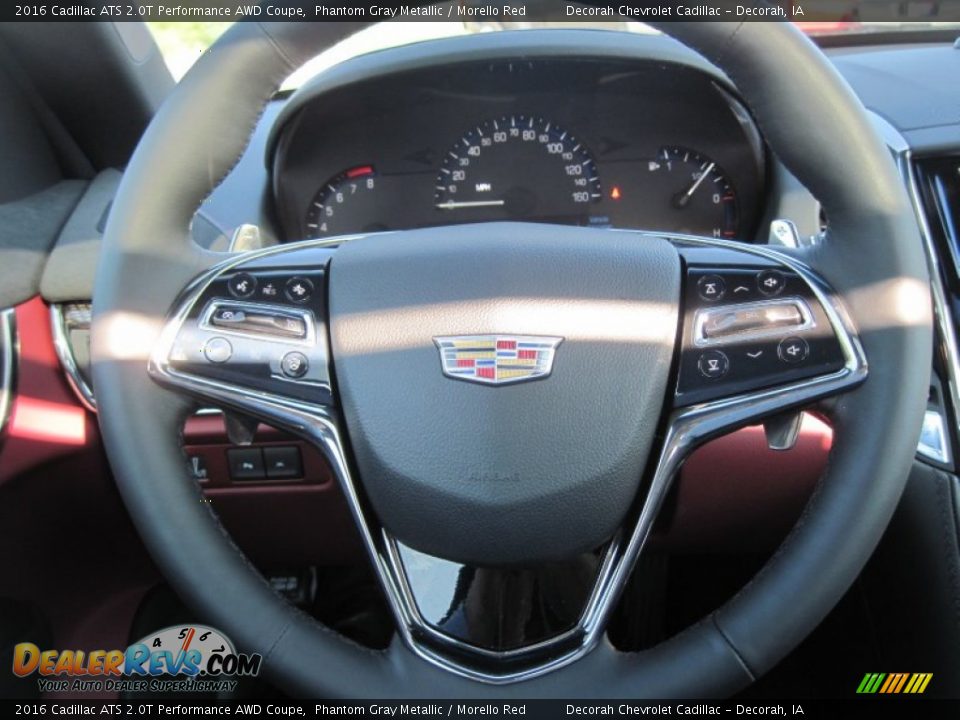 2016 Cadillac ATS 2.0T Performance AWD Coupe Steering Wheel Photo #20