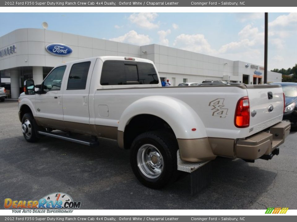 2012 Ford F350 Super Duty King Ranch Crew Cab 4x4 Dually Oxford White / Chaparral Leather Photo #5