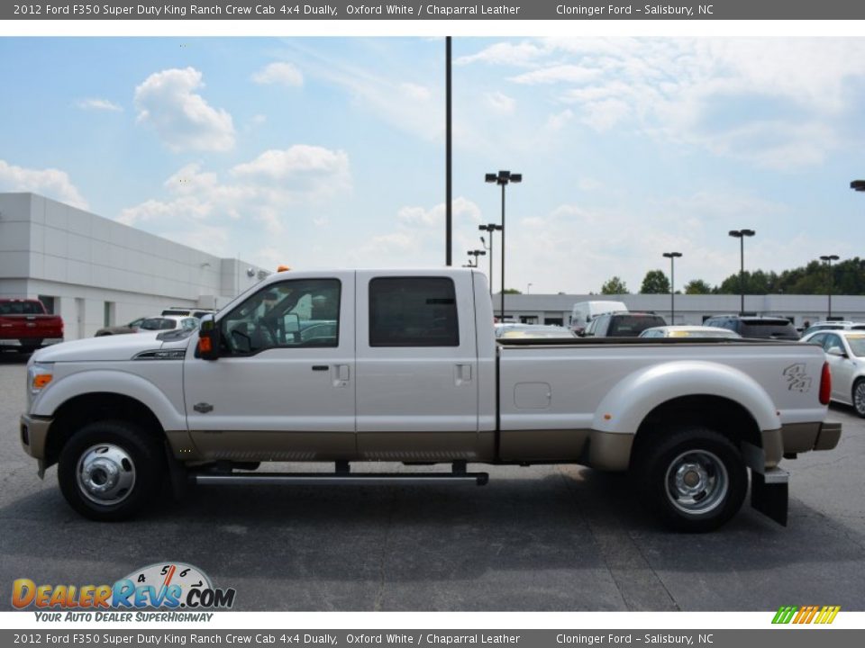 2012 Ford F350 Super Duty King Ranch Crew Cab 4x4 Dually Oxford White / Chaparral Leather Photo #6