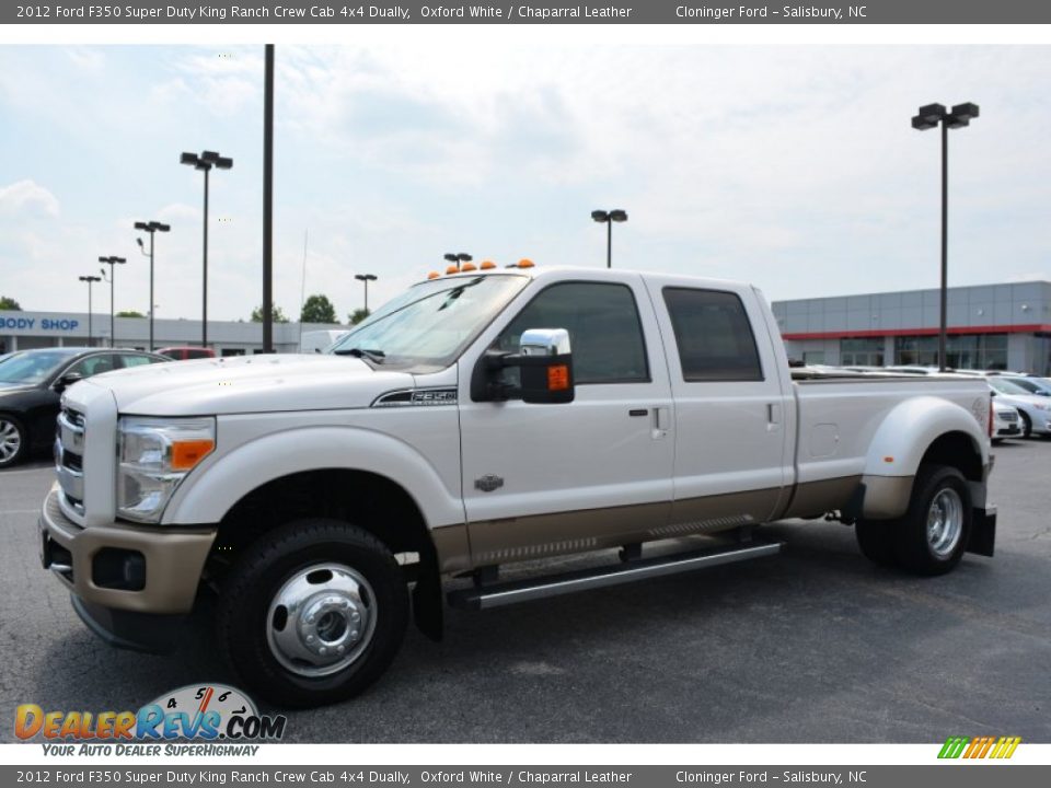 2012 Ford F350 Super Duty King Ranch Crew Cab 4x4 Dually Oxford White / Chaparral Leather Photo #7