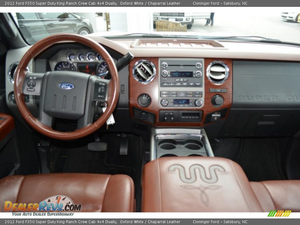 2012 Ford F350 Super Duty King Ranch Crew Cab 4x4 Dually Oxford White / Chaparral Leather Photo #14