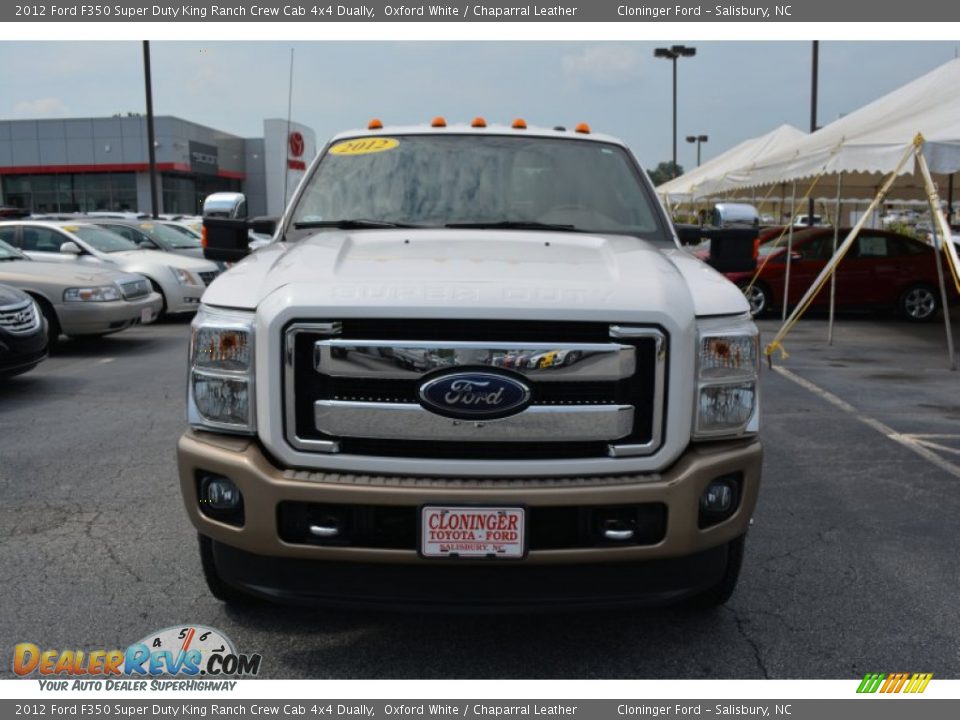 2012 Ford F350 Super Duty King Ranch Crew Cab 4x4 Dually Oxford White / Chaparral Leather Photo #29