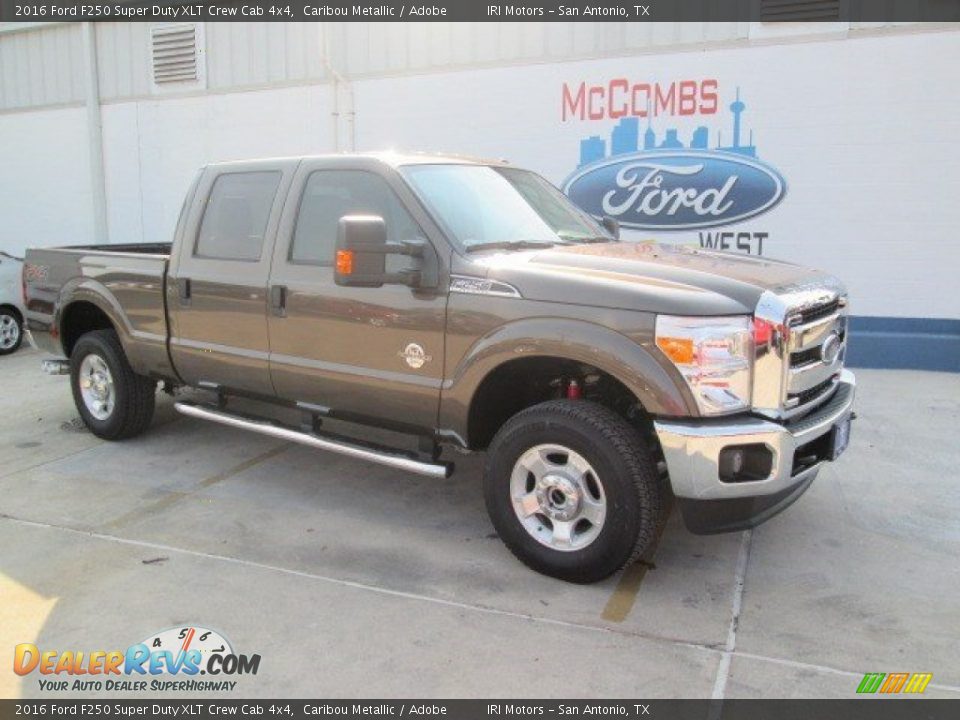 2016 Ford F250 Super Duty XLT Crew Cab 4x4 Caribou Metallic / Adobe Photo #2