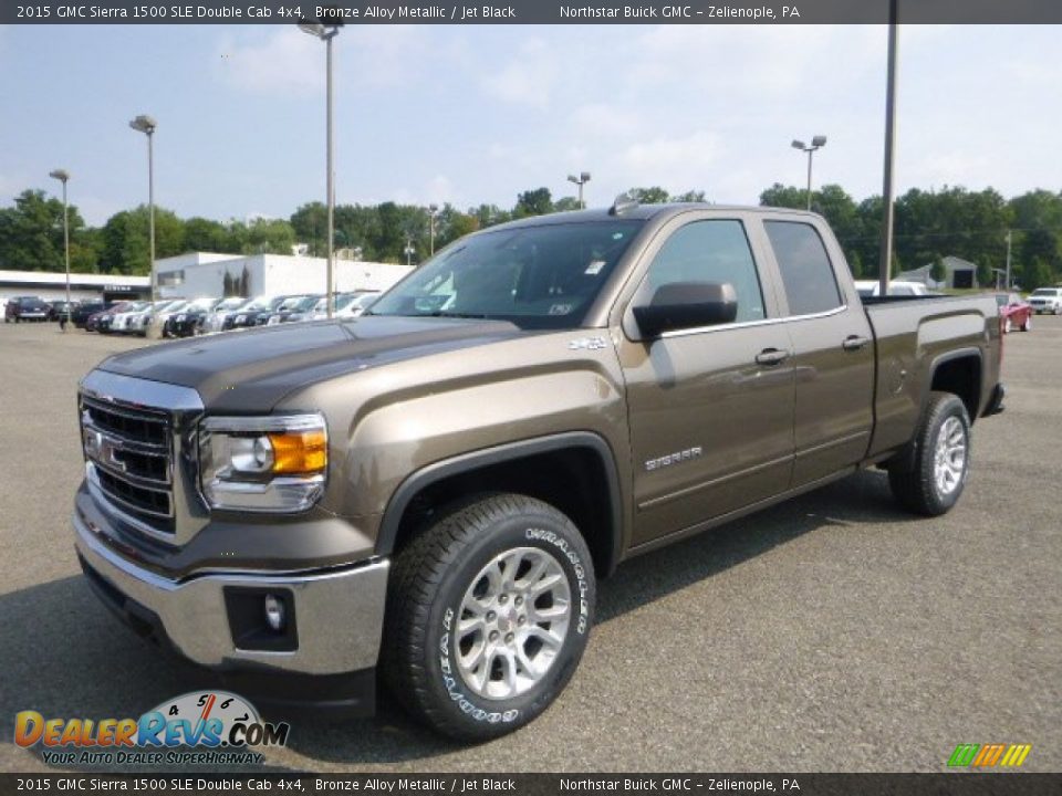 2015 GMC Sierra 1500 SLE Double Cab 4x4 Bronze Alloy Metallic / Jet Black Photo #1