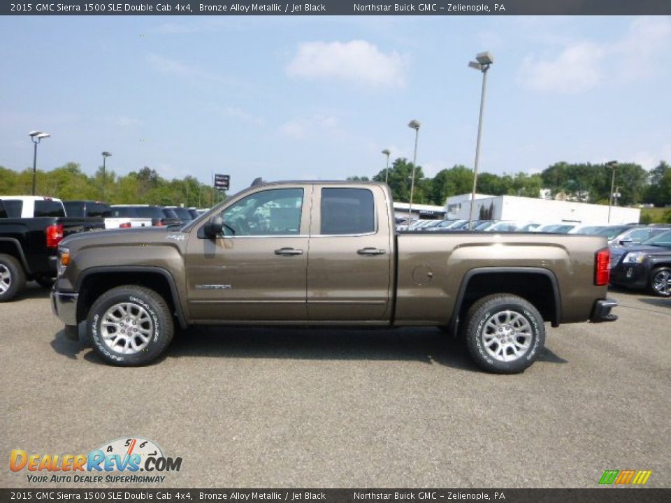 2015 GMC Sierra 1500 SLE Double Cab 4x4 Bronze Alloy Metallic / Jet Black Photo #3