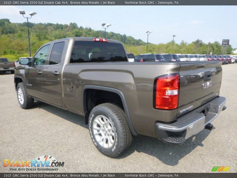 2015 GMC Sierra 1500 SLE Double Cab 4x4 Bronze Alloy Metallic / Jet Black Photo #6