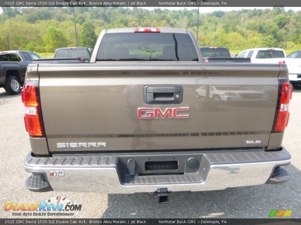 2015 GMC Sierra 1500 SLE Double Cab 4x4 Bronze Alloy Metallic / Jet Black Photo #7