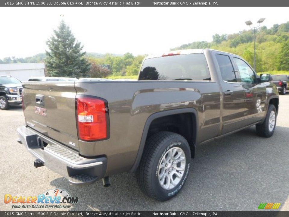 2015 GMC Sierra 1500 SLE Double Cab 4x4 Bronze Alloy Metallic / Jet Black Photo #8