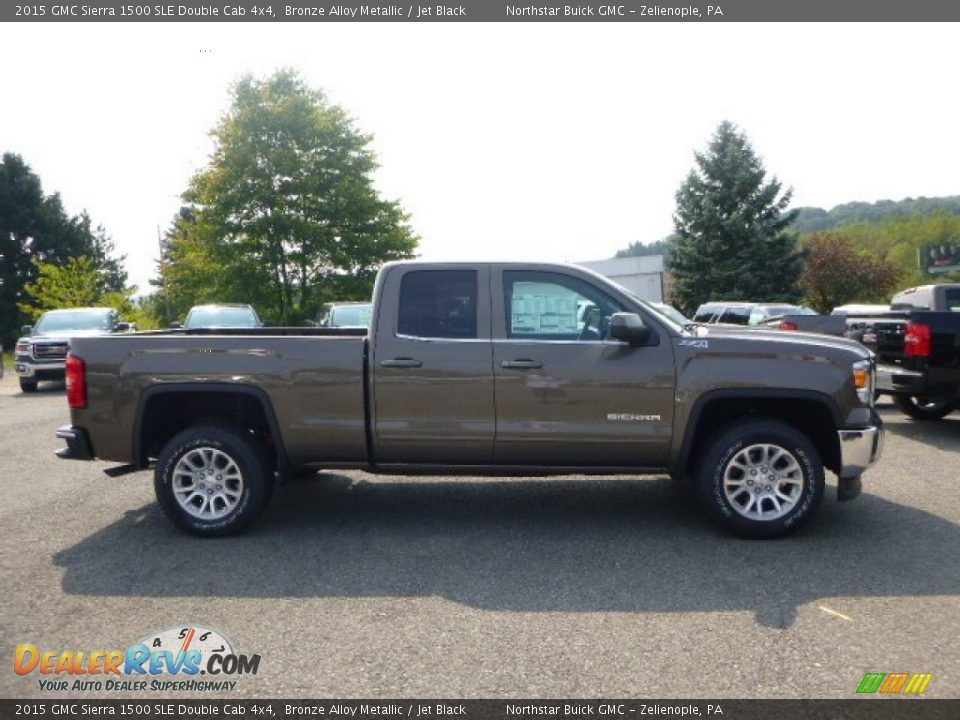 2015 GMC Sierra 1500 SLE Double Cab 4x4 Bronze Alloy Metallic / Jet Black Photo #9
