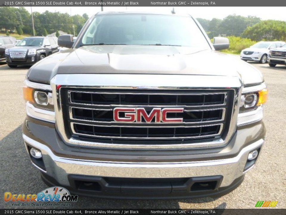 2015 GMC Sierra 1500 SLE Double Cab 4x4 Bronze Alloy Metallic / Jet Black Photo #13