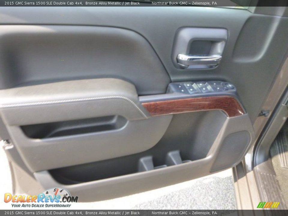 2015 GMC Sierra 1500 SLE Double Cab 4x4 Bronze Alloy Metallic / Jet Black Photo #15