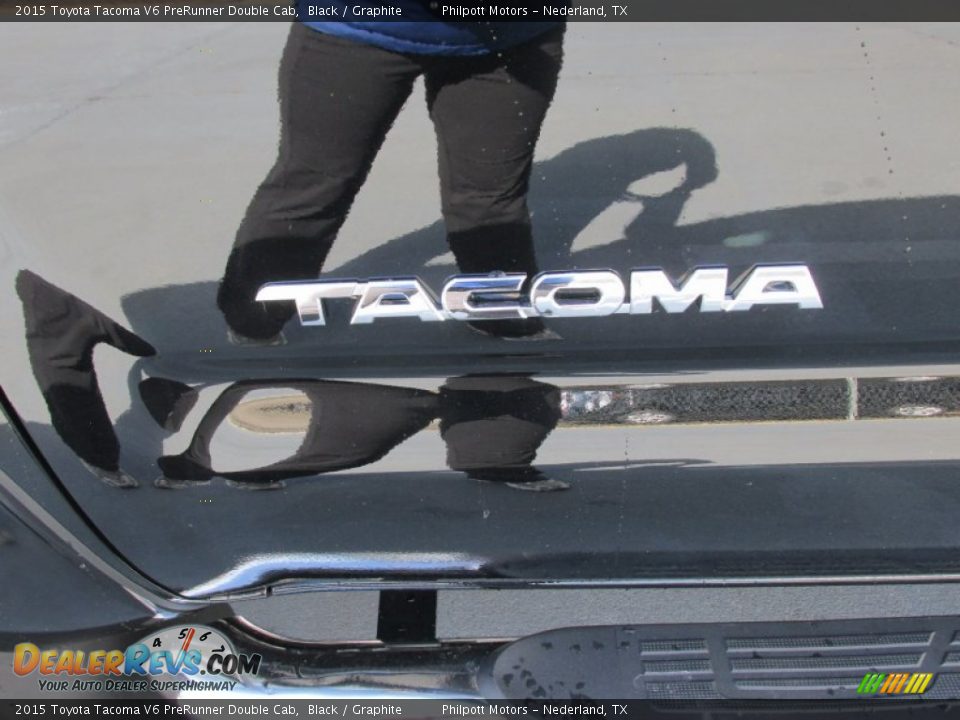 2015 Toyota Tacoma V6 PreRunner Double Cab Black / Graphite Photo #15