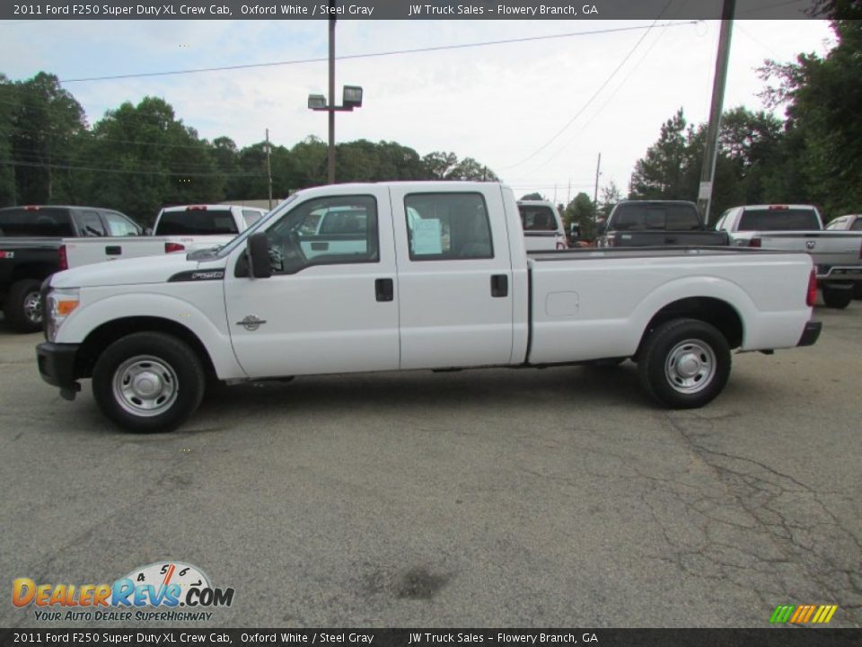 2011 Ford F250 Super Duty XL Crew Cab Oxford White / Steel Gray Photo #3