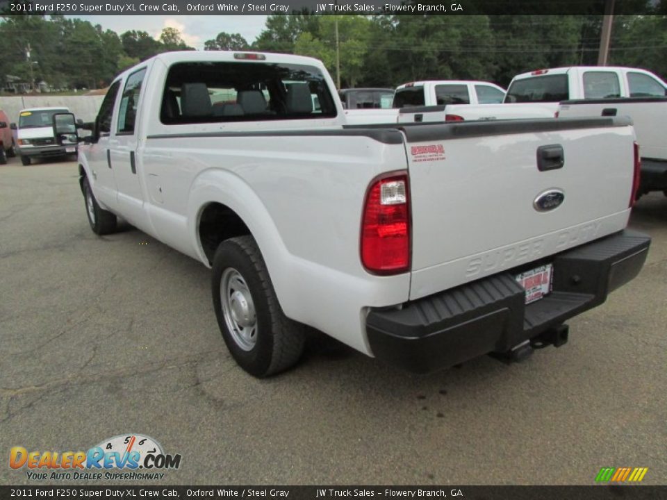 2011 Ford F250 Super Duty XL Crew Cab Oxford White / Steel Gray Photo #4
