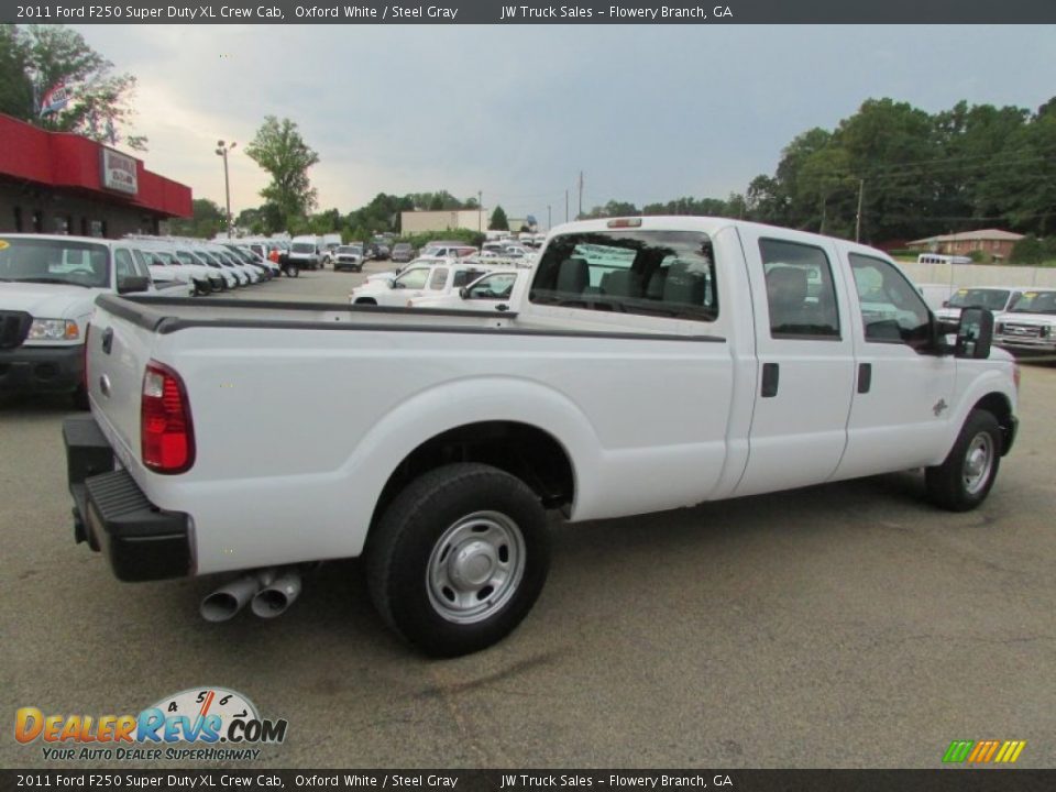 2011 Ford F250 Super Duty XL Crew Cab Oxford White / Steel Gray Photo #7