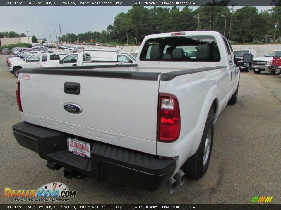 2011 Ford F250 Super Duty XL Crew Cab Oxford White / Steel Gray Photo #8