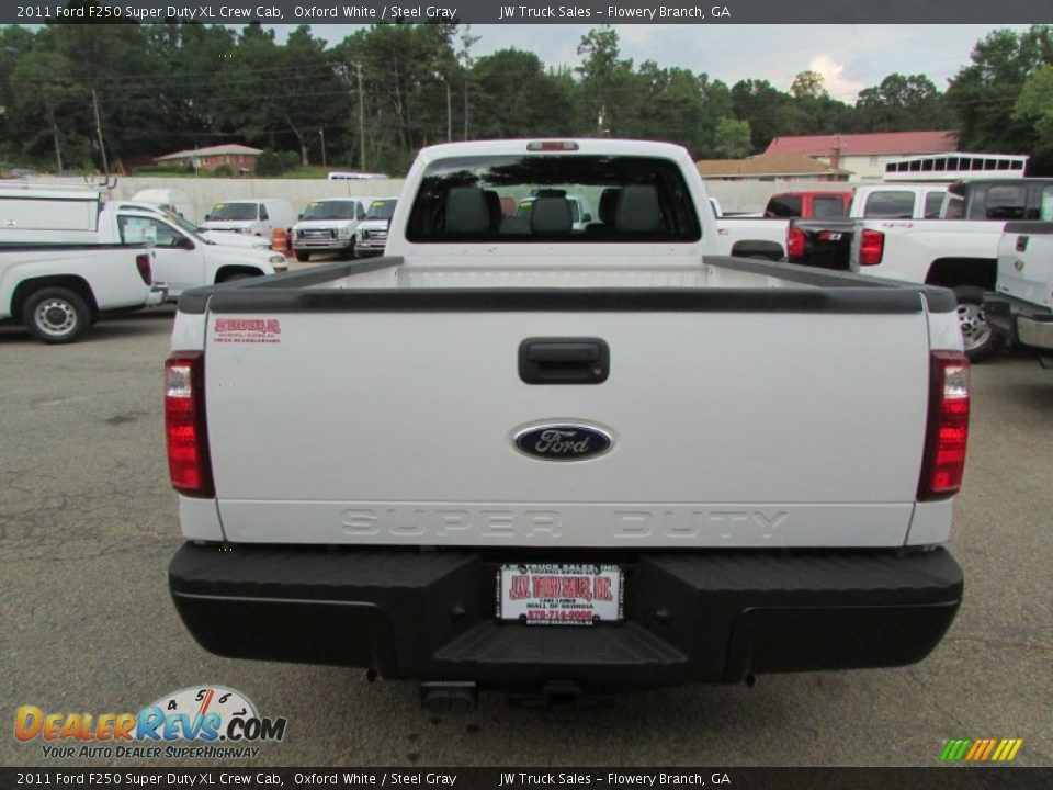 2011 Ford F250 Super Duty XL Crew Cab Oxford White / Steel Gray Photo #9