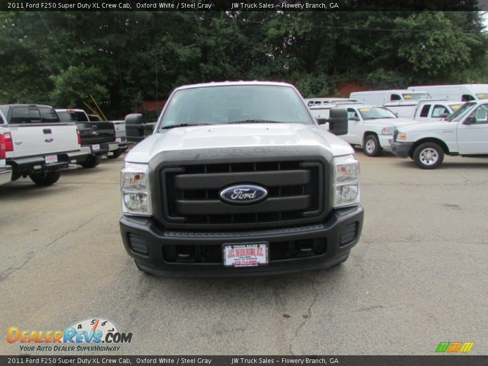 2011 Ford F250 Super Duty XL Crew Cab Oxford White / Steel Gray Photo #11