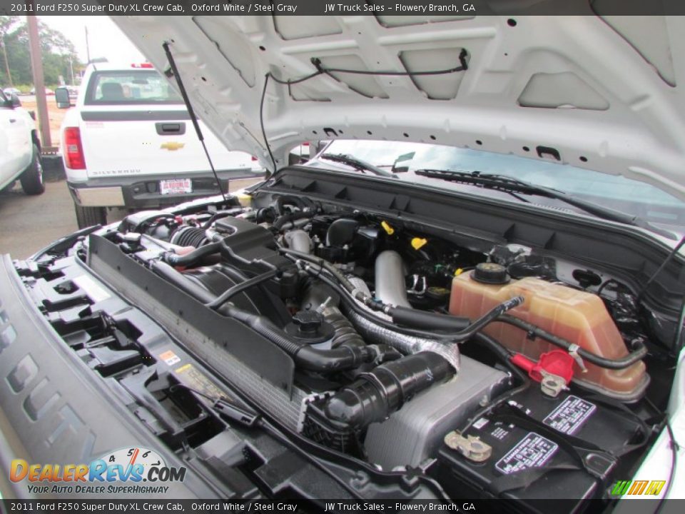 2011 Ford F250 Super Duty XL Crew Cab Oxford White / Steel Gray Photo #14