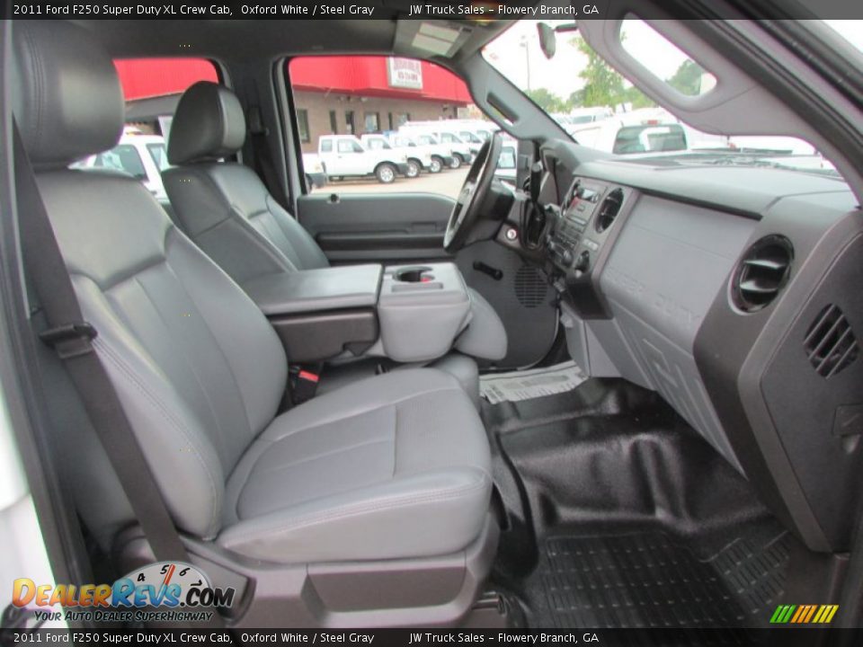 2011 Ford F250 Super Duty XL Crew Cab Oxford White / Steel Gray Photo #17