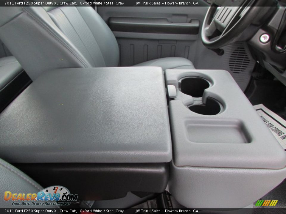 2011 Ford F250 Super Duty XL Crew Cab Oxford White / Steel Gray Photo #25