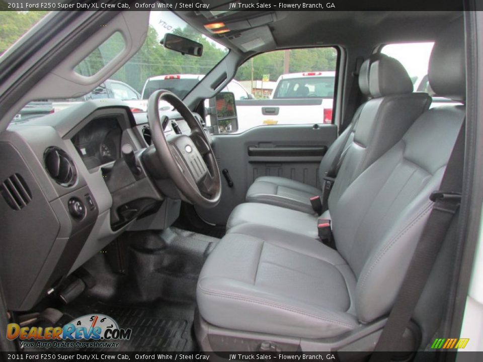 2011 Ford F250 Super Duty XL Crew Cab Oxford White / Steel Gray Photo #33