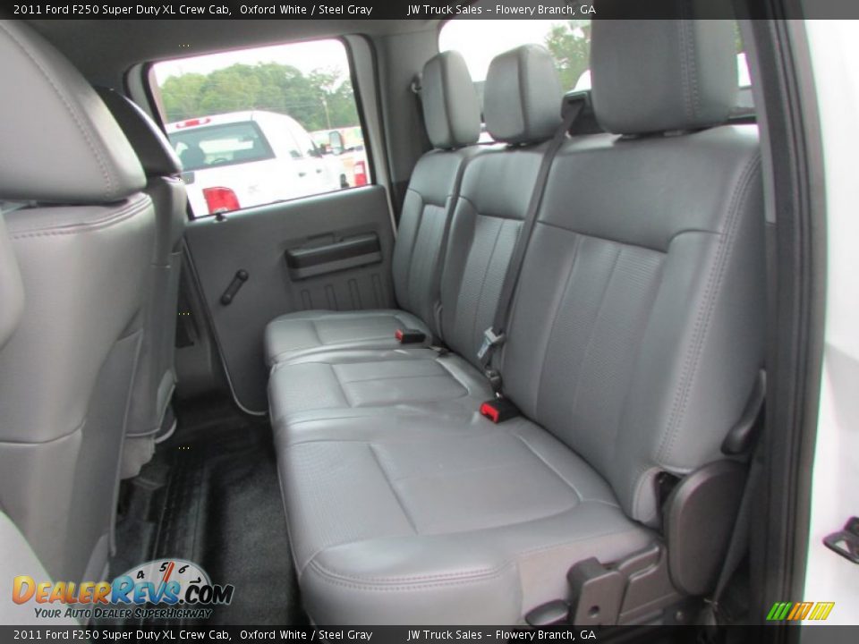 2011 Ford F250 Super Duty XL Crew Cab Oxford White / Steel Gray Photo #36