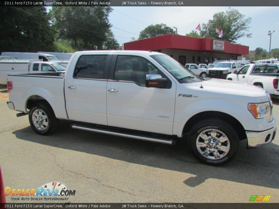 2011 Ford F150 Lariat SuperCrew Oxford White / Pale Adobe Photo #7