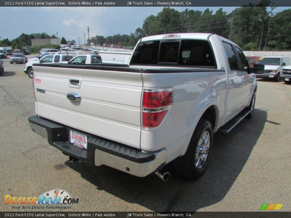 2011 Ford F150 Lariat SuperCrew Oxford White / Pale Adobe Photo #8