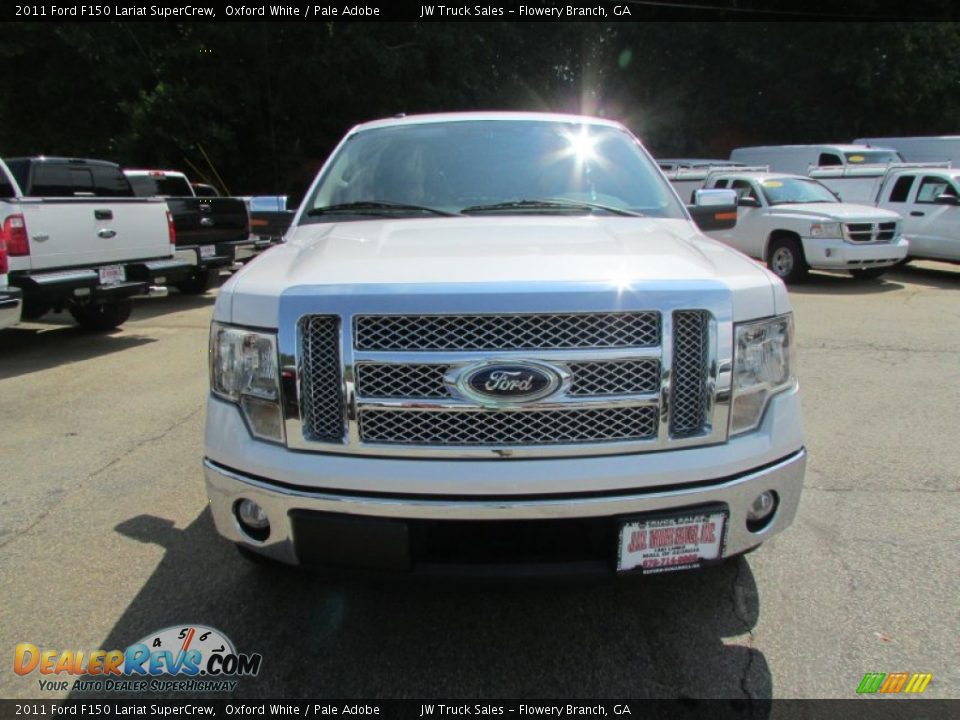 2011 Ford F150 Lariat SuperCrew Oxford White / Pale Adobe Photo #13