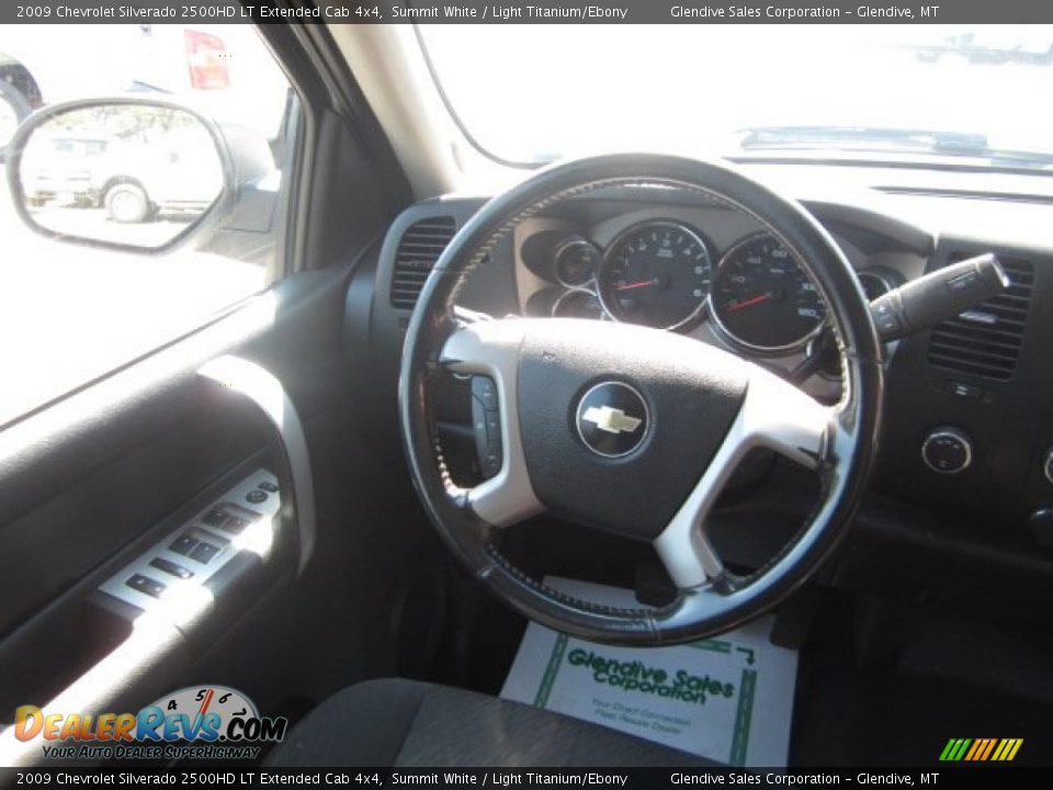 2009 Chevrolet Silverado 2500HD LT Extended Cab 4x4 Summit White / Light Titanium/Ebony Photo #21