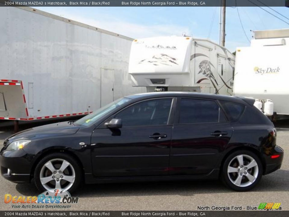 2004 Mazda MAZDA3 s Hatchback Black Mica / Black/Red Photo #2
