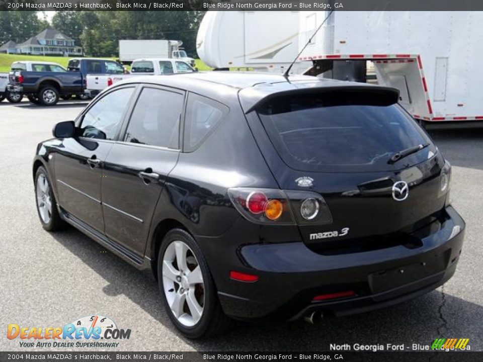 2004 Mazda MAZDA3 s Hatchback Black Mica / Black/Red Photo #3