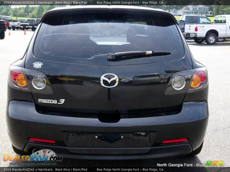 2004 Mazda MAZDA3 s Hatchback Black Mica / Black/Red Photo #4