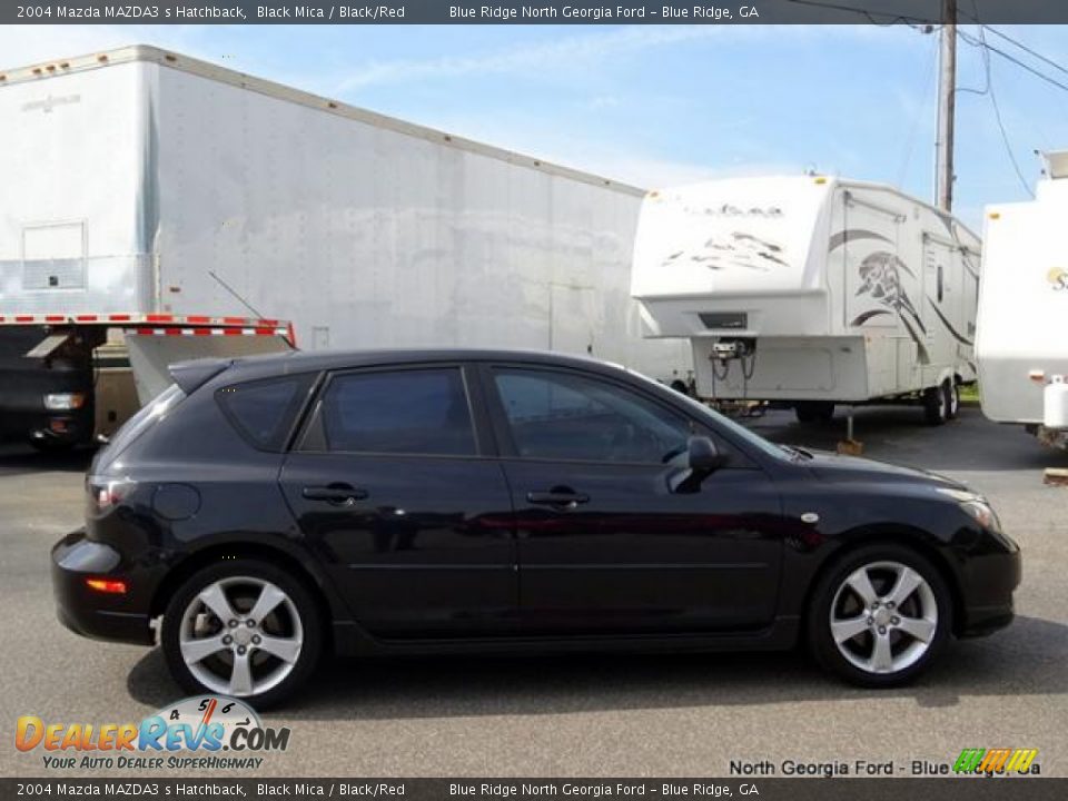 2004 Mazda MAZDA3 s Hatchback Black Mica / Black/Red Photo #6