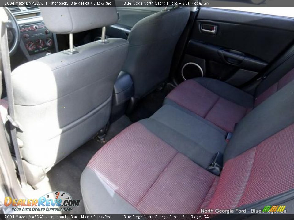 2004 Mazda MAZDA3 s Hatchback Black Mica / Black/Red Photo #12