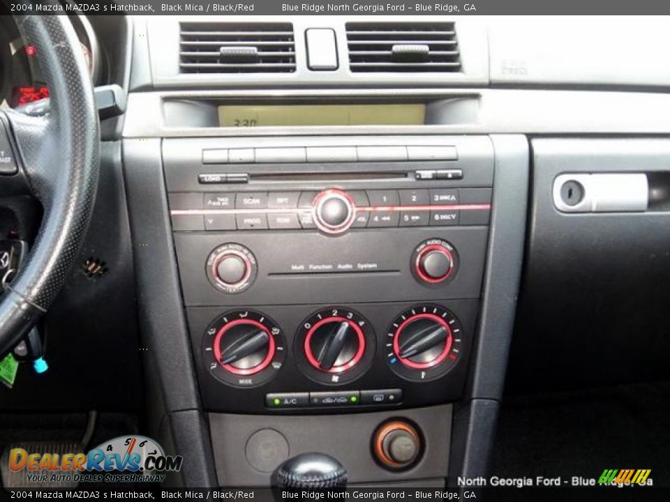 2004 Mazda MAZDA3 s Hatchback Black Mica / Black/Red Photo #15