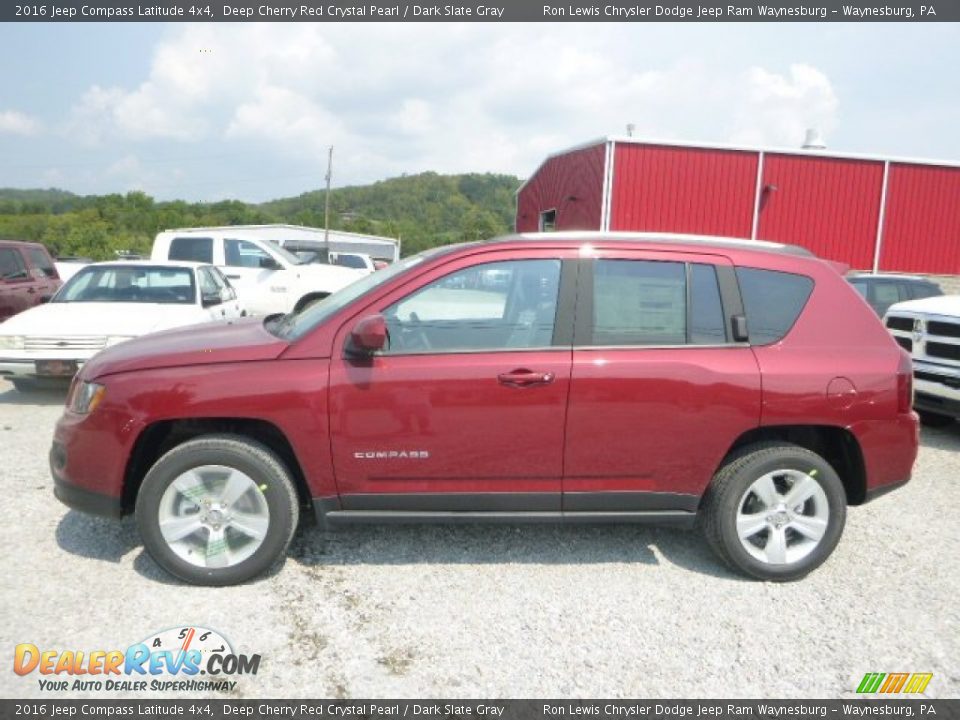 2016 Jeep Compass Latitude 4x4 Deep Cherry Red Crystal Pearl / Dark Slate Gray Photo #4