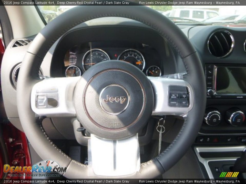 2016 Jeep Compass Latitude 4x4 Deep Cherry Red Crystal Pearl / Dark Slate Gray Photo #16