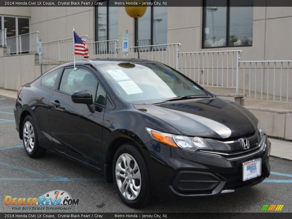 2014 Honda Civic LX Coupe Crystal Black Pearl / Gray Photo #1