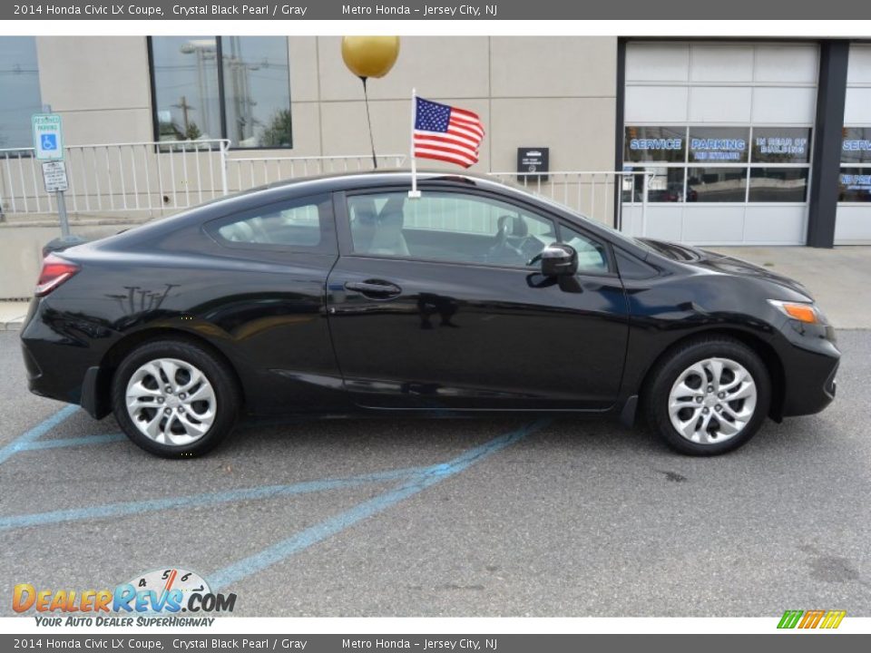 2014 Honda Civic LX Coupe Crystal Black Pearl / Gray Photo #2