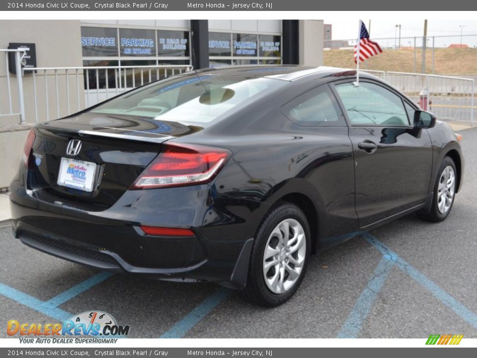2014 Honda Civic LX Coupe Crystal Black Pearl / Gray Photo #3