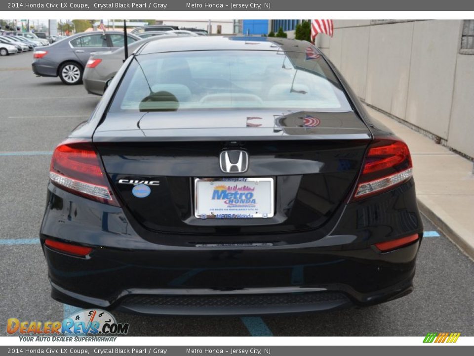 2014 Honda Civic LX Coupe Crystal Black Pearl / Gray Photo #4