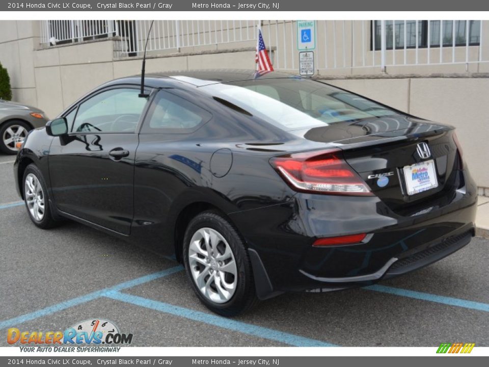2014 Honda Civic LX Coupe Crystal Black Pearl / Gray Photo #5