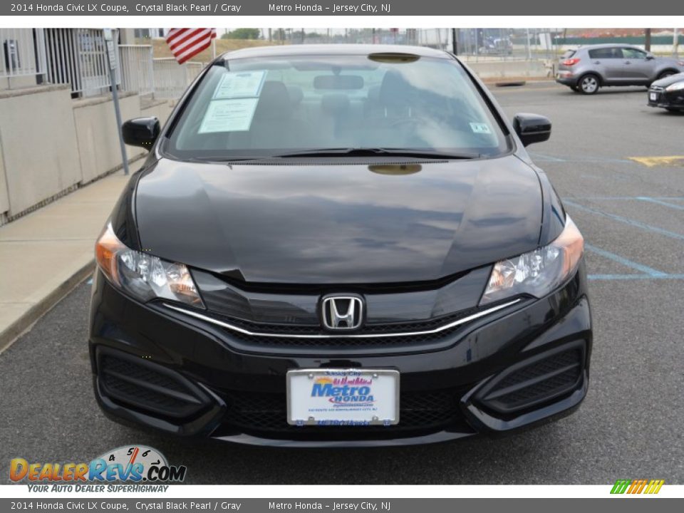 2014 Honda Civic LX Coupe Crystal Black Pearl / Gray Photo #8