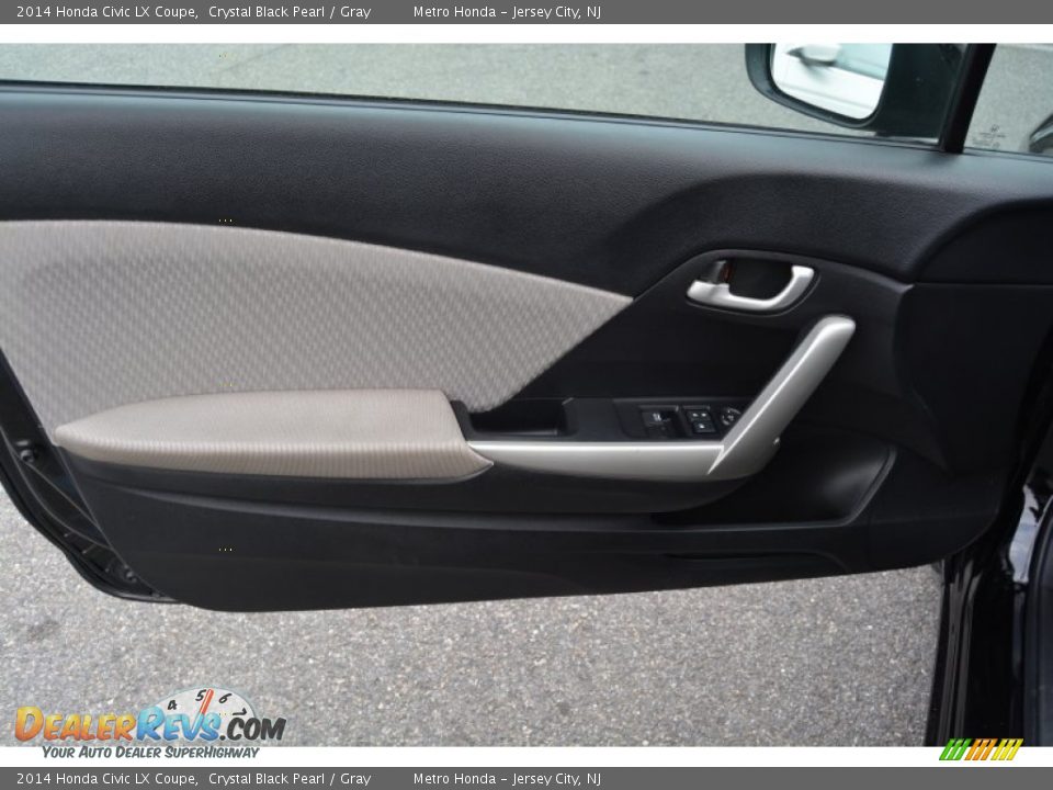 2014 Honda Civic LX Coupe Crystal Black Pearl / Gray Photo #9